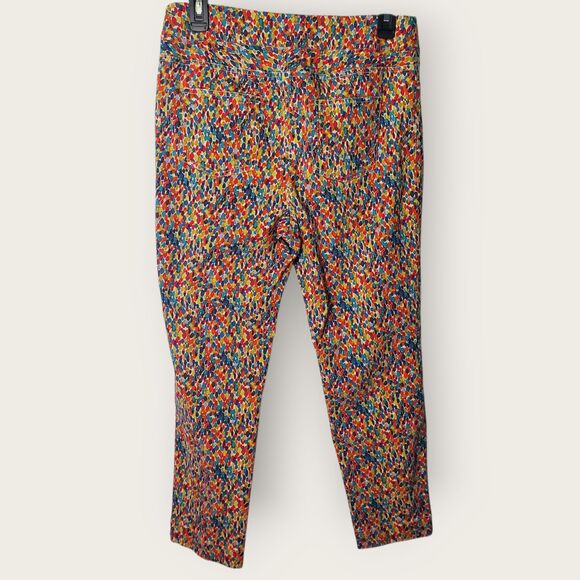Soft Surroundings Multicolor Printed Pull-On Cropped Pants Size Medium - Picture 3 of 7